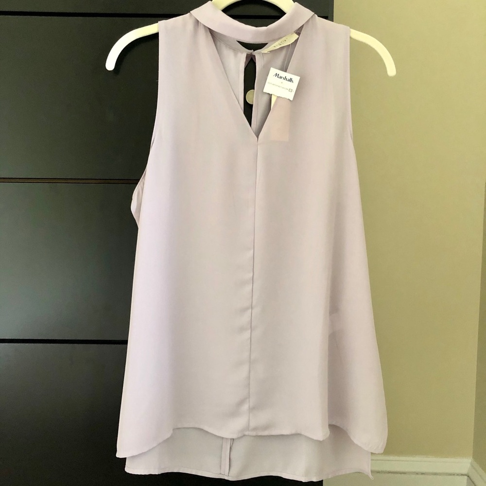 Elodie purple sheer tank top